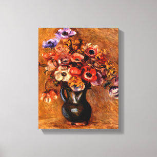 Pierre Renoir - Still life with anemones Canvas Print