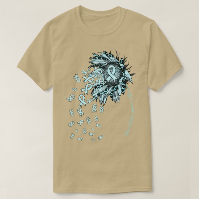 Pierre Robin syndrome Awareness Sunflower ribbon f T-Shirt (Design Front)