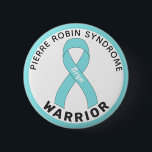 Pierre Robin Syndrome Warrior Ribbon White Button<br><div class="desc">Pierre Robin Syndrome Warrior Ribbon White Button for awareness and support for people with pierre robin syndrome.</div>