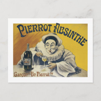 Pierrot Absinthe Postcard