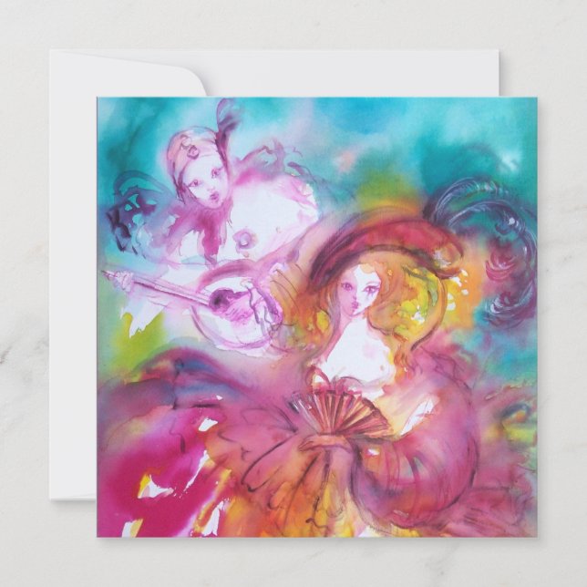 PIERROT AND ARLECCHINA Venetian Carnival, Announcement (Front)