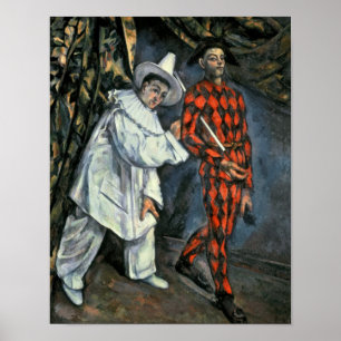Pierrot and Harlequin , 1888 Poster