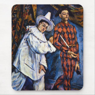 Pierrot and Harlequin, Mardi Gras by Paul Cezanne Mouse Pad
