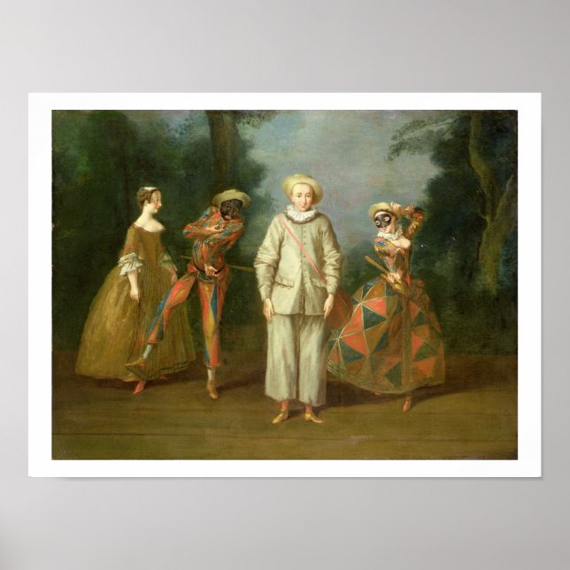 Pierrot and Harlequin Poster (Front)