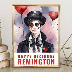 Pierrot black and white poster