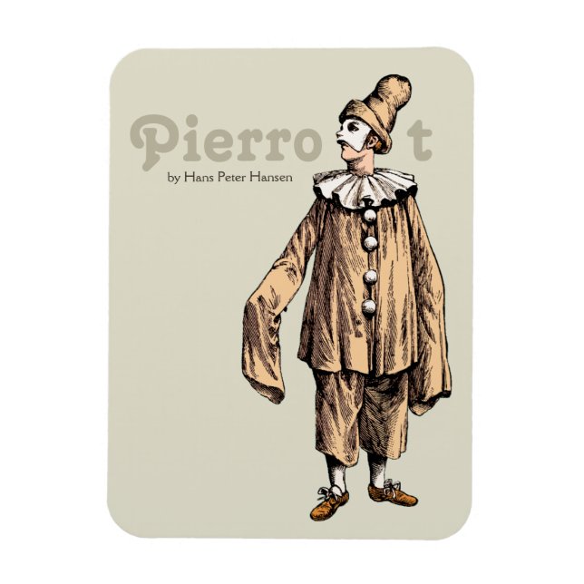 Pierrot by Hans Peter Hansen CC0176 Magnet (Vertical)