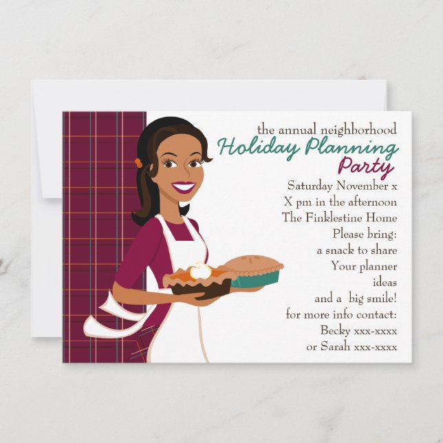 Pies and Plaid Invitation (Front)