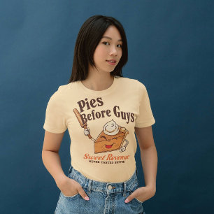 Pies Before Guys - Funny Thanksgiving Dessert Pun Tri-Blend Shirt