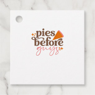 Pies Before Guys Girls Kids Toddler Thanksgiving Favour Tags