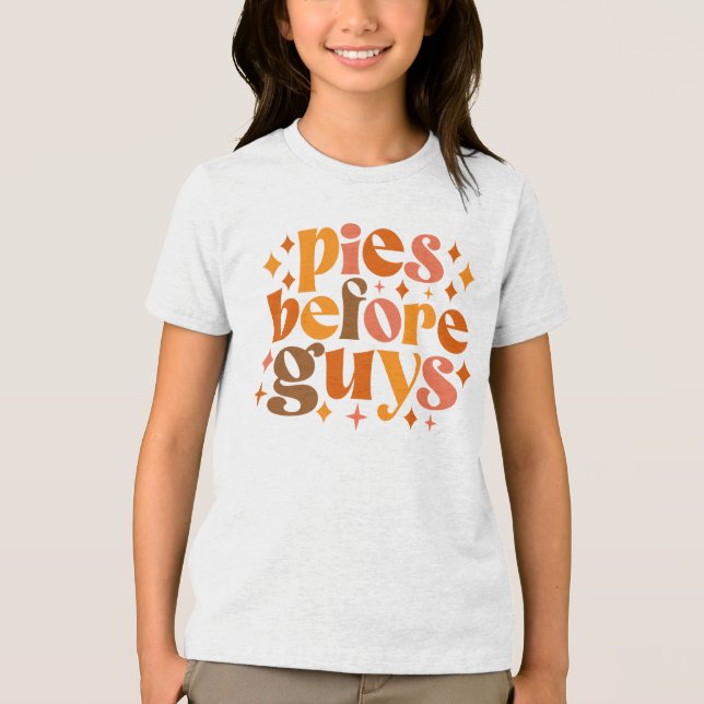 Pies Before Guys Tri-Blend Shirt (Front)