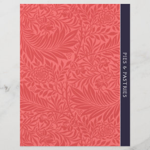 Pies   Recipe Divider   Vintage Red Floral