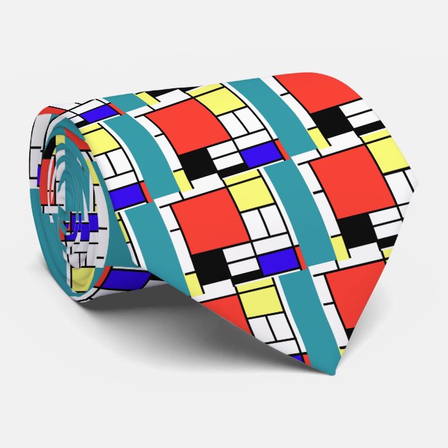 Piet Mondriaan , 1926 Composition Tie (Rolled)