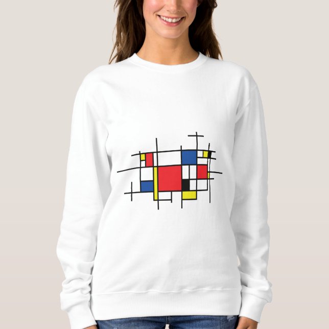 Piet Mondriaan, Abstract modern art Sweatshirt (Front)