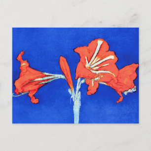 Piet Mondrian - Amaryllis Fine Art Flower Painting Postcard