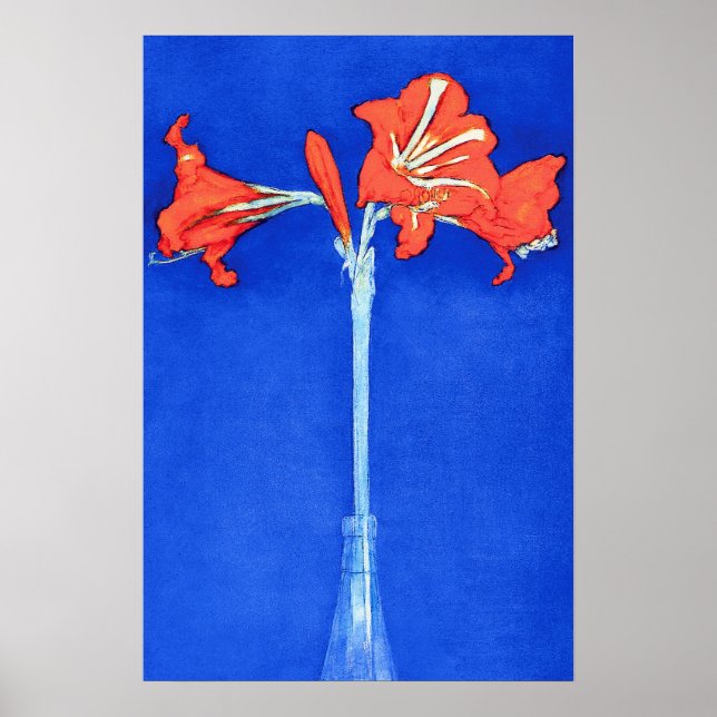 Piet Mondrian - Amaryllis Fine Art Flower Painting Poster (Front)