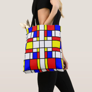 Piet Mondrian Art Style Modern Colorful Tote Bag