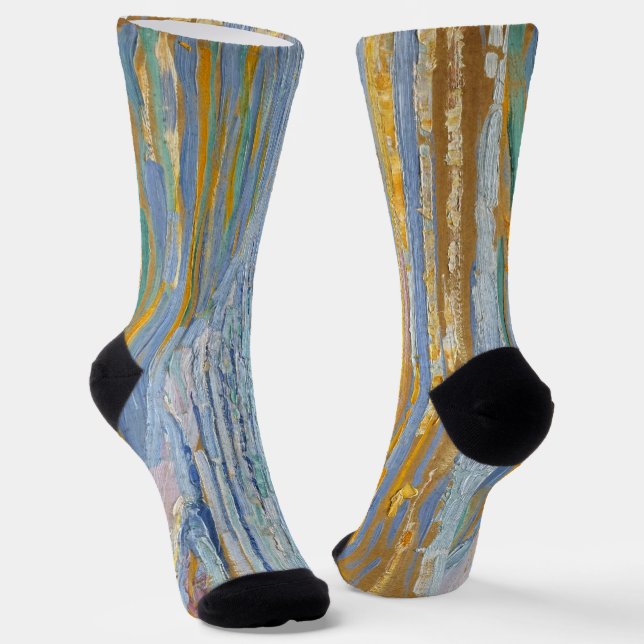 Piet Mondrian Beach View Dunes - Art Socks (Angled)