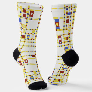 Piet Mondrian Broadway Boogie Woogie Abstract Art Socks