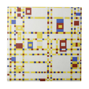 Piet Mondrian Broadway Boogie Woogie Abstract Art Tile
