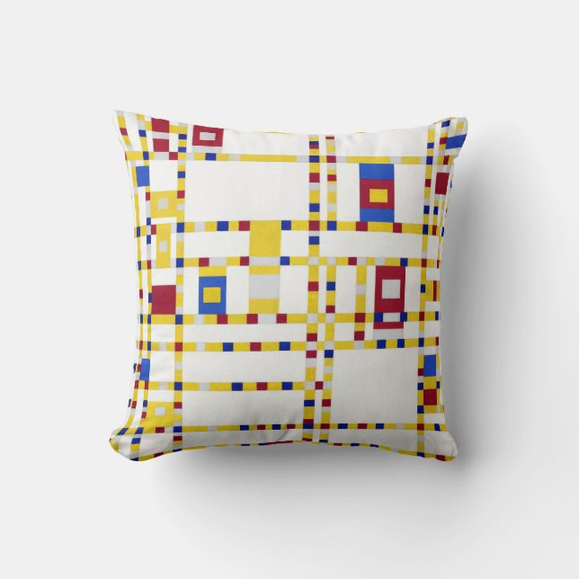 Piet Mondrian Broadway Boogie Woogie Cushion (Front)