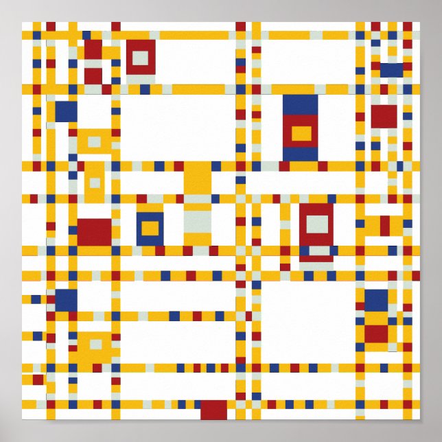 Piet Mondrian - Broadway Boogie Woogie Modern Art Poster (Front)