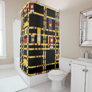 Piet Mondrian - Broadway Boogie Woogie Modern Art Shower Curtain