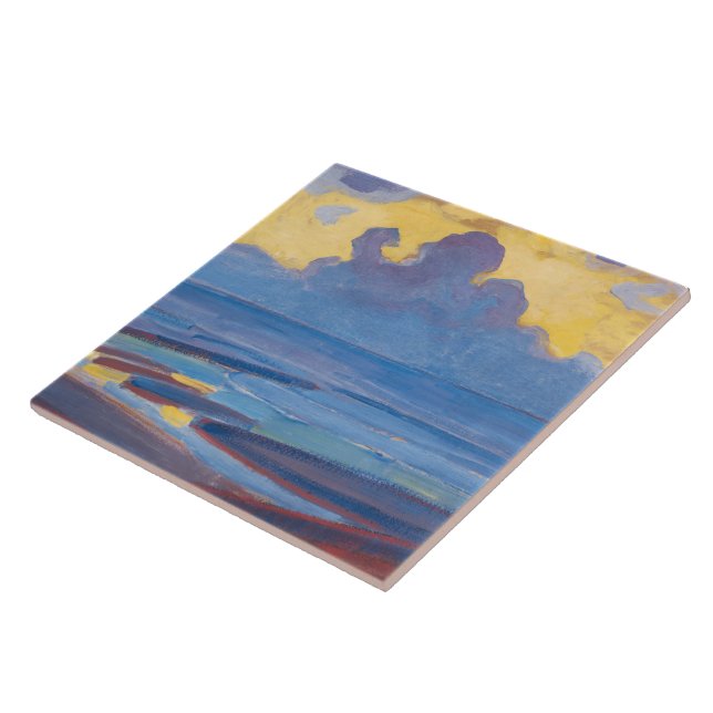 Piet Mondrian By the Sea Fanous Painting Tile (Side)