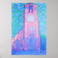 Piet Mondrian Church Tower at Domburg Abstract Art