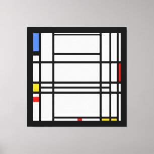 Piet Mondrian, Composition 10 Canvas Print