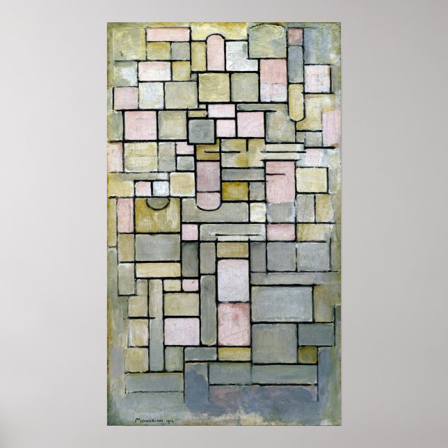 Piet Mondrian Composition 8 Poster (Front)