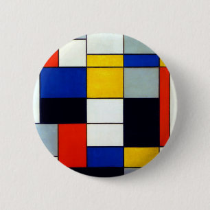 Piet Mondrian Composition A 6 Cm Round Badge