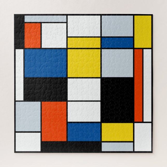 Piet Mondrian Composition A - Abstract Modern Art Jigsaw Puzzle (Vertical)