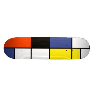 Piet Mondrian Composition A - Abstract Modern Art Skateboard