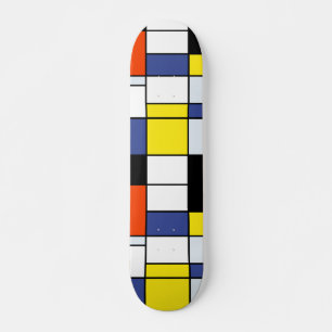 Piet Mondrian Composition A - Abstract Modern Art Skateboard