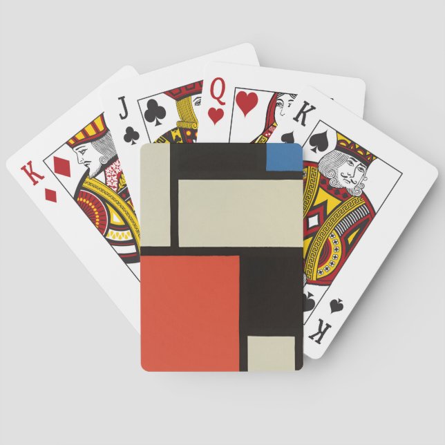 Piet Mondrian Composition Abstract Painting Playing Cards (Back)