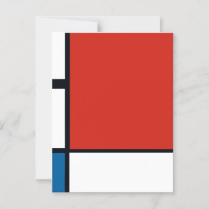 Piet Mondrian - Composition Geometric Abstract Magnetic Invitation