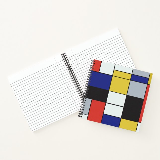 Piet Mondrian - Composition Geometric Abstract  Notebook (Inside)