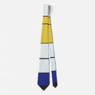 Piet Mondrian - Composition Geometric Abstract Tie