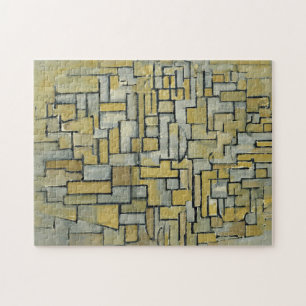 Piet Mondrian Composition in Brown and Grey Jigsaw Puzzle