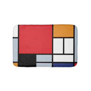 Piet Mondrian - Composition with Large Red Plane Bath Mat