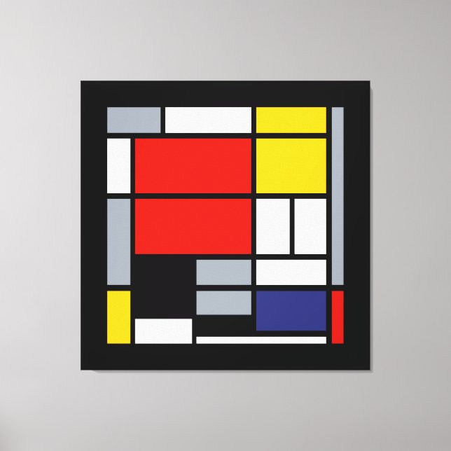 Piet Mondrian, Composition with Large Red Plane Canvas Print (Front)