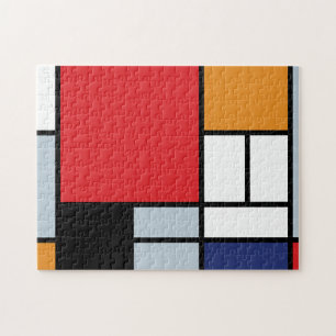 Piet Mondrian - Composition with Large Red Plane Jigsaw Puzzle