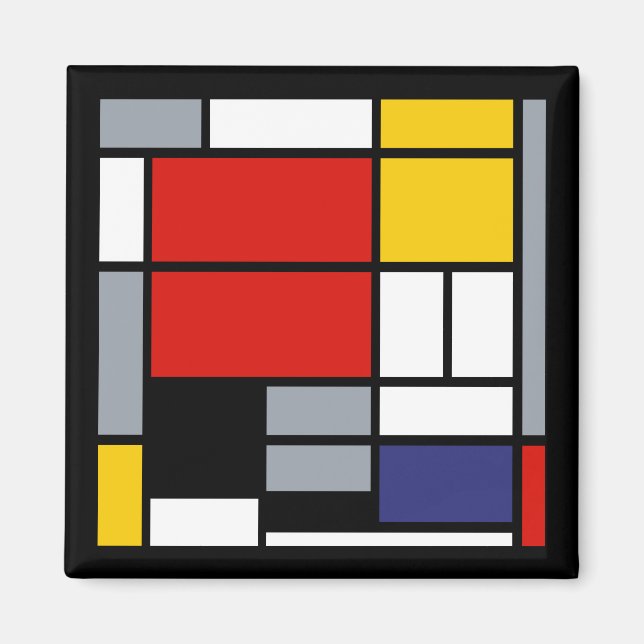 Piet Mondrian, Composition with Large Red Plane Magnet (Front)