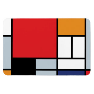 Piet Mondrian - Composition with Large Red Plane Magnet