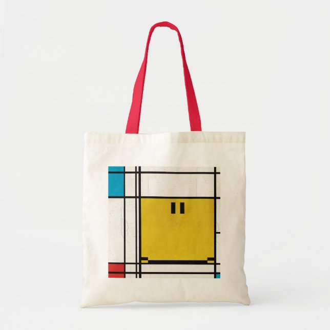 piet mondrian happy face bag (Front)