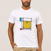 piet mondrian happy face t-shirt