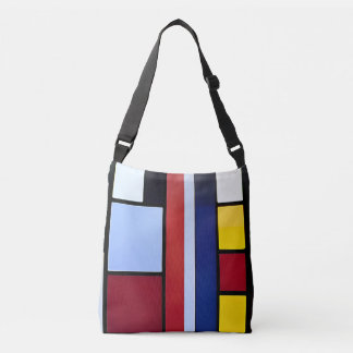 Piet Mondrian Inspired Abstract Cross-Body Tote