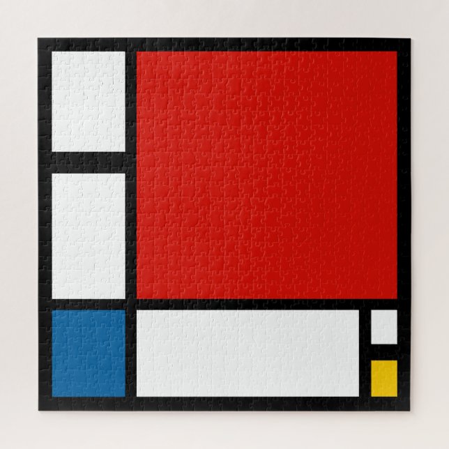 Piet Mondrian, Large Composition ii Jigsaw Puzzle (Vertical)