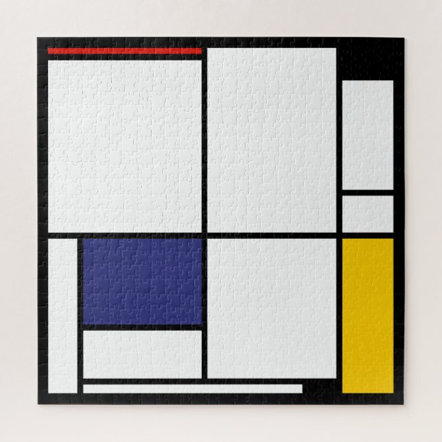 Piet Mondrian, Large Tableau 1 Jigsaw Puzzle (Vertical)