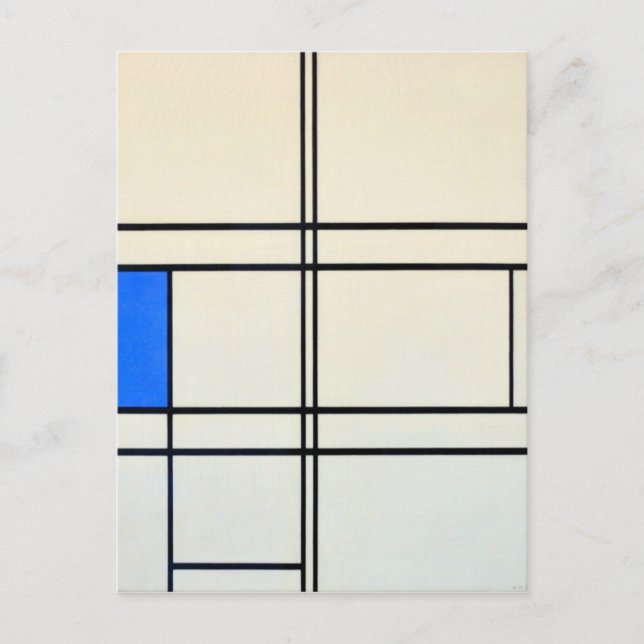 Piet Mondrian Modern Art Postcard (Front)